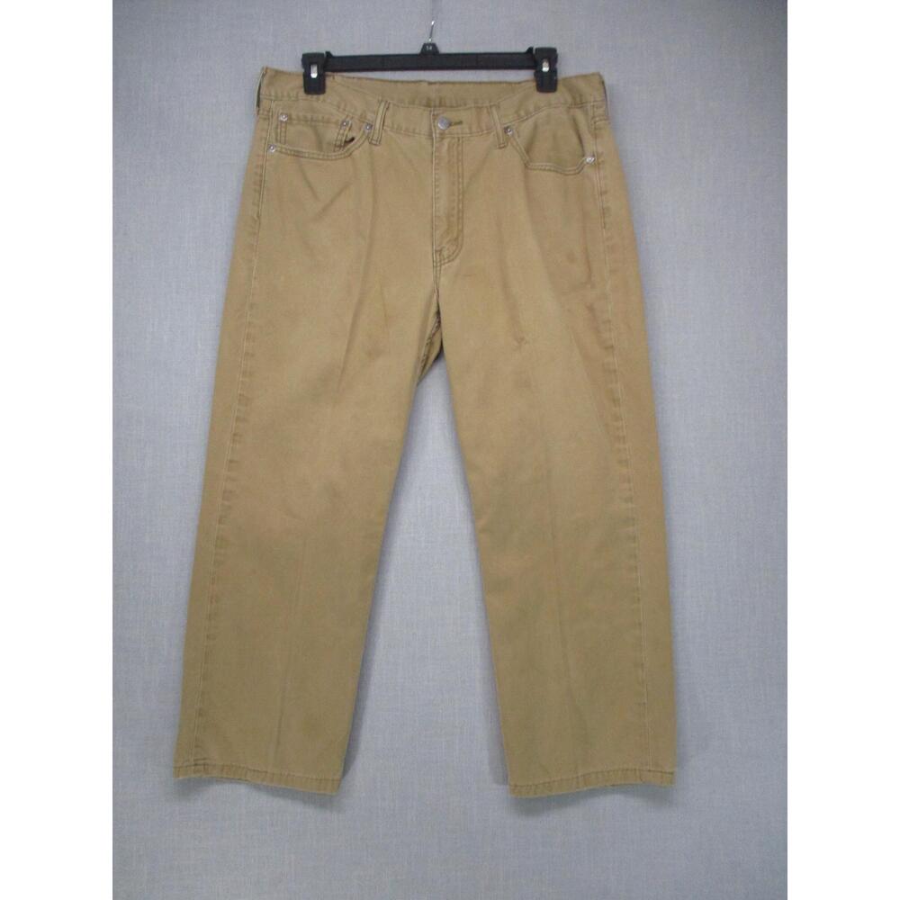 Levis Khaki Classic Casual Everyday 5Pocket Straight Leg Pants Mens Size W38 L30